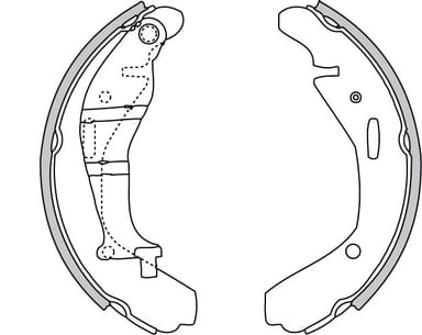 BRAKE SHOE AXLE SET (4)