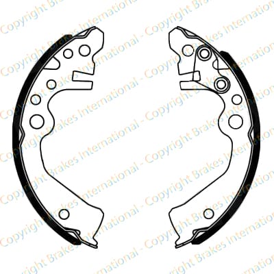 BRAKE SHOE AXLE SET (4)