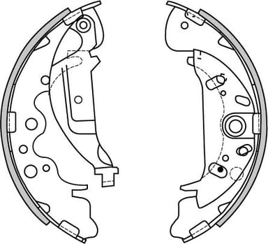 BRAKE SHOE AXLE SET (4)