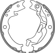 HANDBRAKE SHOE SET (4)
