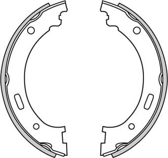 HANDBRAKE SHOES AXLE SET