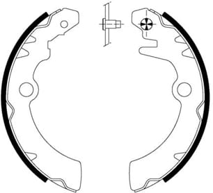 BRAKE SHOE AXLE SET (4)