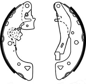 BRAKE SHOE AXLE SET (4)