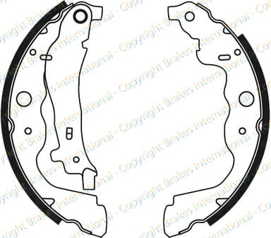BRAKE SHOE AXLE SET (4)