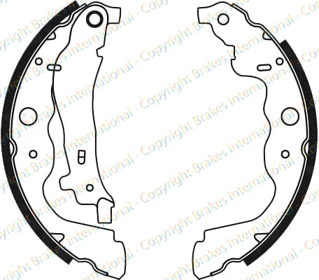 BRAKE SHOE AXLE SET (4)