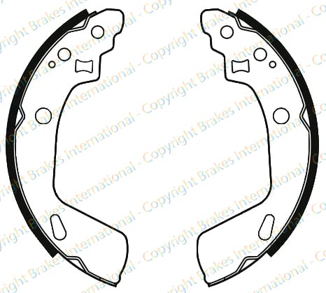 BRAKE SHOE AXLE SET (4)