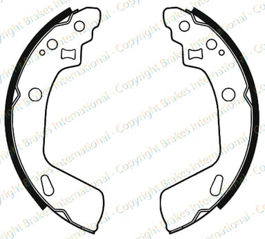 BRAKE SHOE AXLE SET (4)