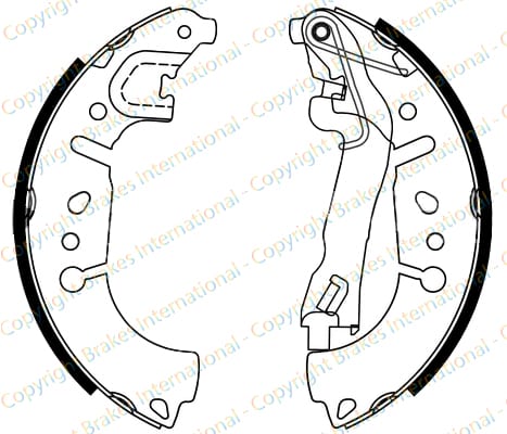 BRAKE SHOE AXLE SET (4)