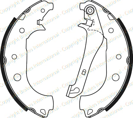 BRAKE SHOE AXLE SET (4)