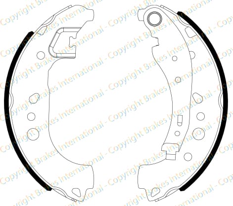 BRAKE SHOE AXLE SET (4)