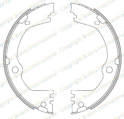 HANDBRAKE SHOE SET (4)