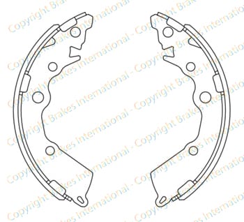 BRAKE SHOE AXLE SET (4)