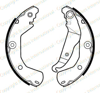 BRAKE SHOE AXLE SET (4)