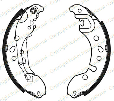 BRAKE SHOE AXLE SET (4)