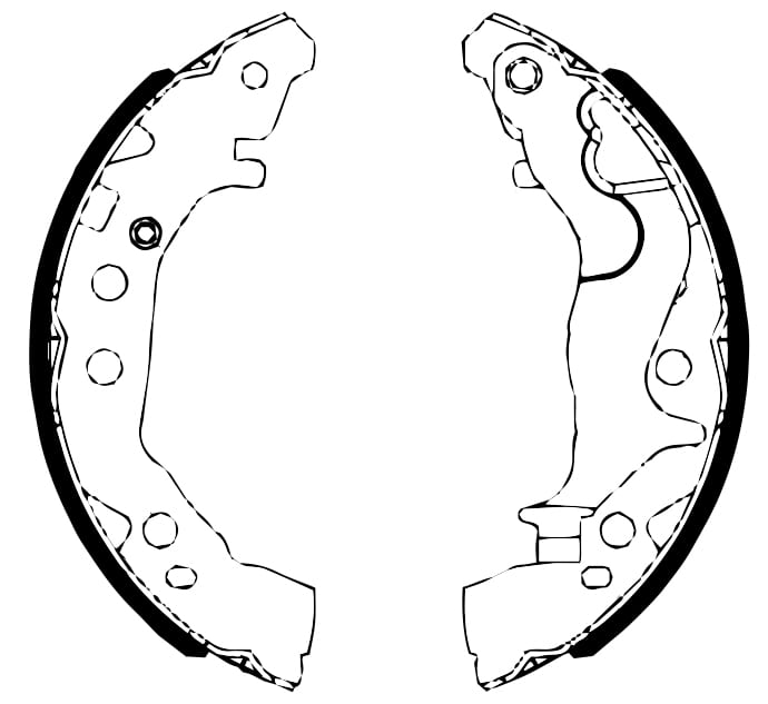 BRAKE SHOE AXLE SET (4)