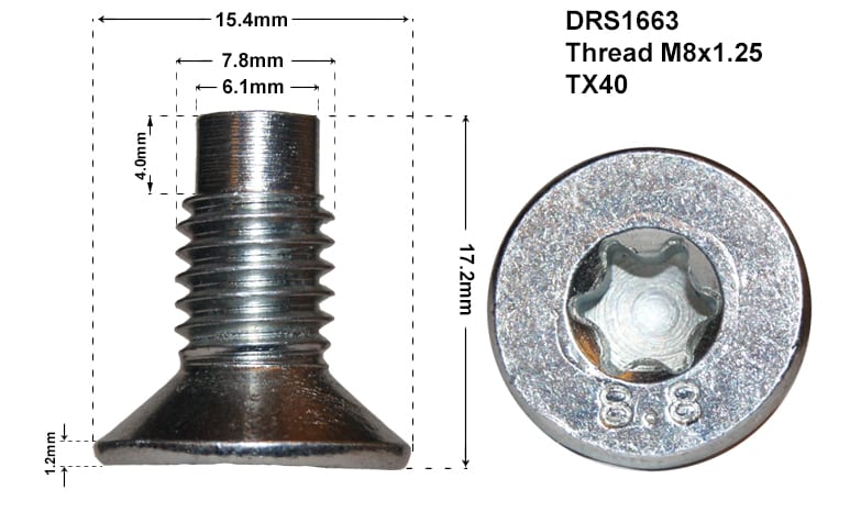 COUNTERSUNK DISC SCREW