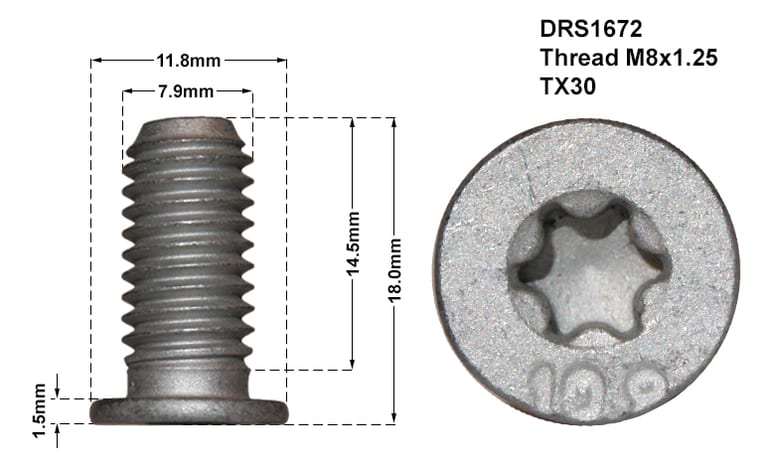 FLAT HEAD DISC RET SCREW